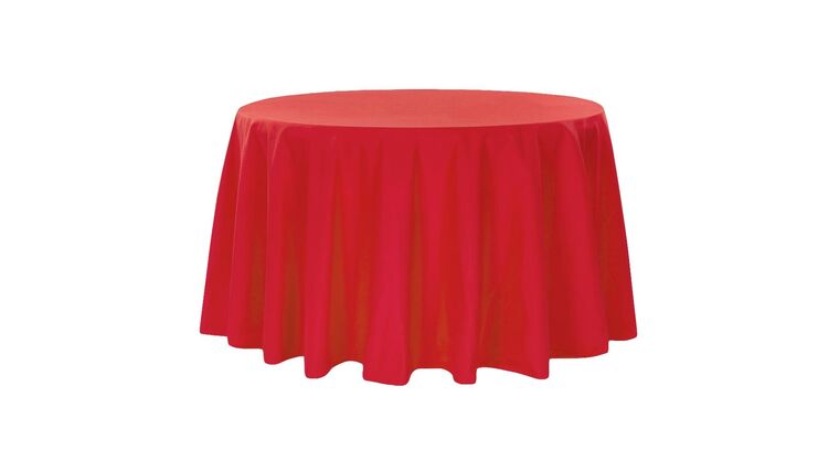 Polyester 108″ Round Tablecloth – Red | Rental Polyester 108″ Round Tablecloth – Red | Rental