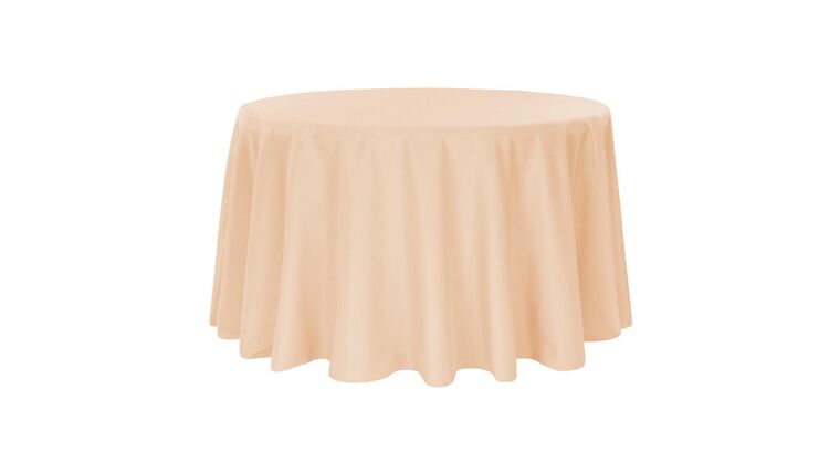 Polyester 120″ Round Tablecloth – Champagne | Rental
