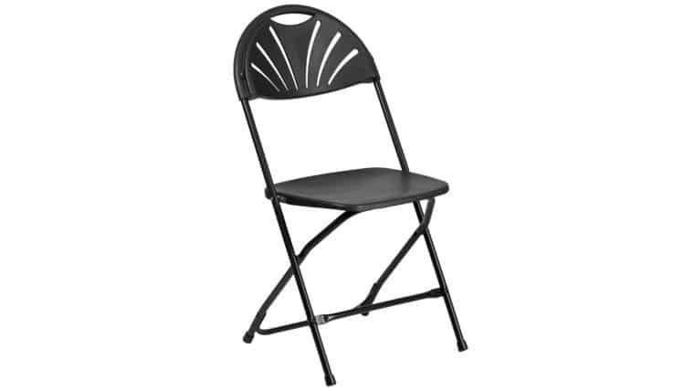 Fiesta Folding Chair – Fan Back – Black | Rental