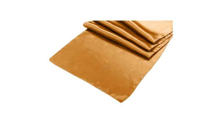 Satin Table Runner – Antique Gold | Rental