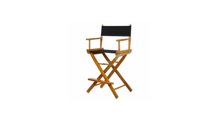 Directors Chair – Honey Oak Counter Height Wood Directors Chair (Frame Only) – 24″ | Rental