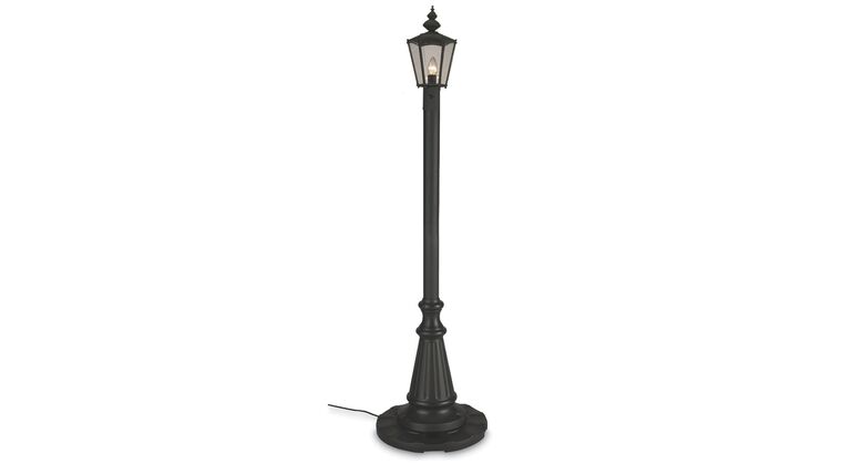 80" Black Cambridge Single Lamp Post Patio Lamp | Rental