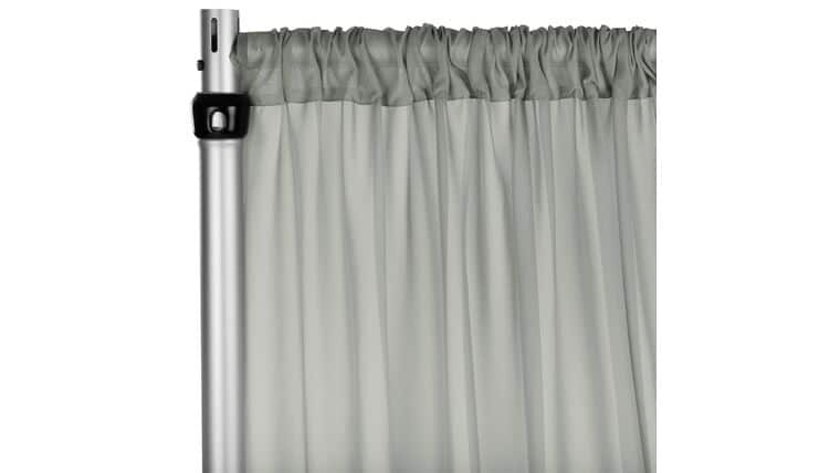 Chiffon Curtain Drape 10ft H x 58" W Panel - Silver | Rental