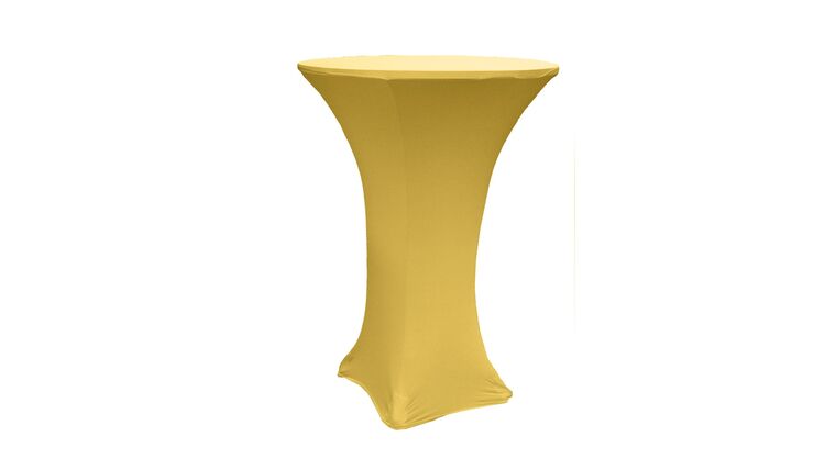 Spandex | Gold | 30″ Round x 42″H Cocktail Tablecloth | Rental