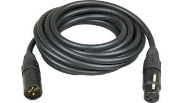 3-Pin – 25’ Black XLR Female to XLR Male Data Cable | Rental