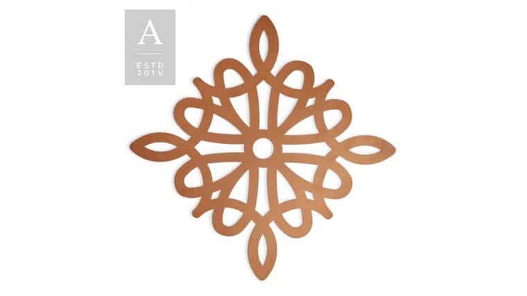 Die-Cut Vintage Diamond Charger Mat – Copper | Rental
