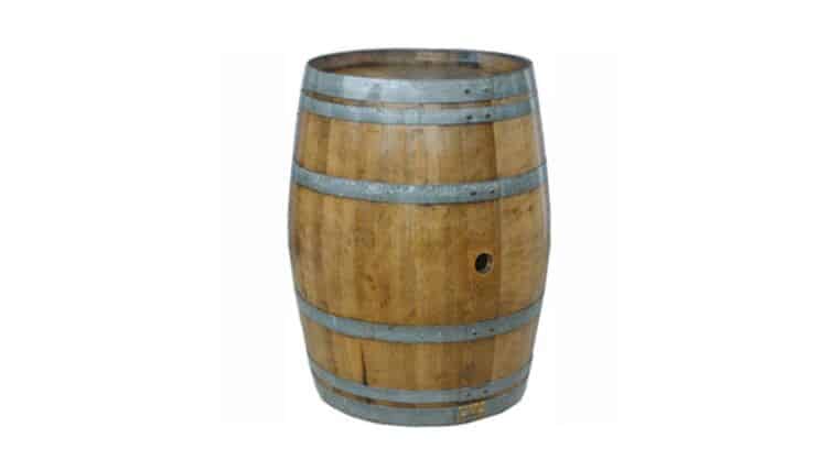French Oak Wood Barrel w/2″ Hole In Top & Bottom | Rental