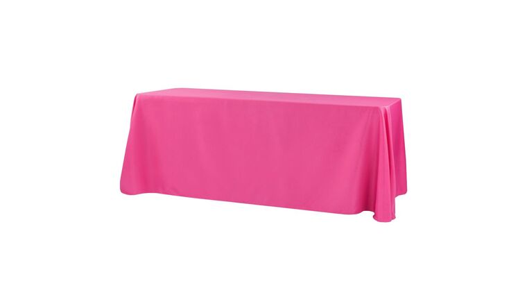 Polyester | Fuchsia | 90″x156″ Rectangular Polyester Tablecloth | Rental