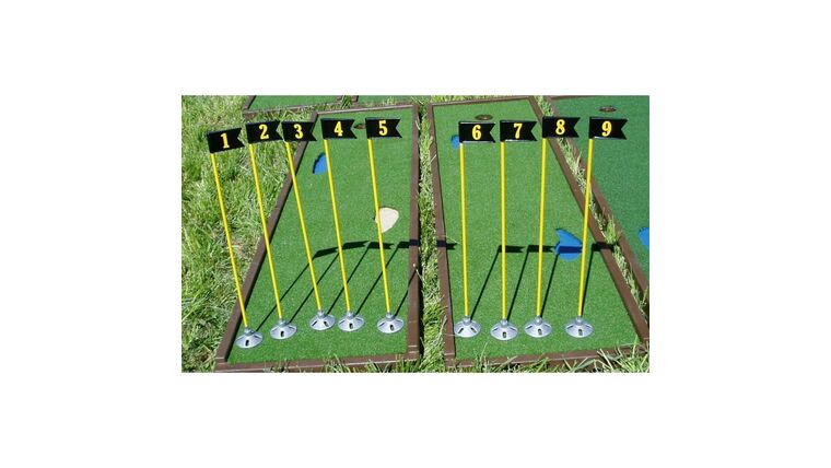 Neon/Glow In The Dark Mini Golf Hole Flag #1 | Rental Neon/Glow In The Dark Mini Golf Hole Flag #1 | Rental