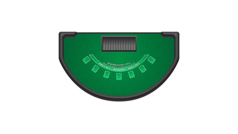 Blackjack – 6′ Casino Game Table Kit – Green | Rental Blackjack – 6′ Casino Game Table Kit – Green | Rental