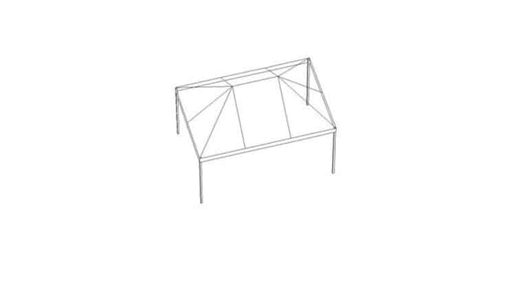10′ x 15′ Frame Tent | White | Rental
