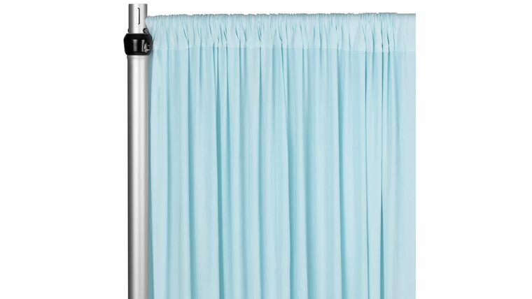 Spandex 4-way Stretch Drape Curtain 12ft H x 60" W - Baby Blue | Rental