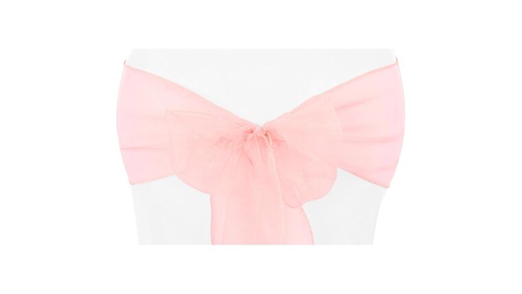 8″ x 108″ – Organza Chair Sash – Coral | Rental