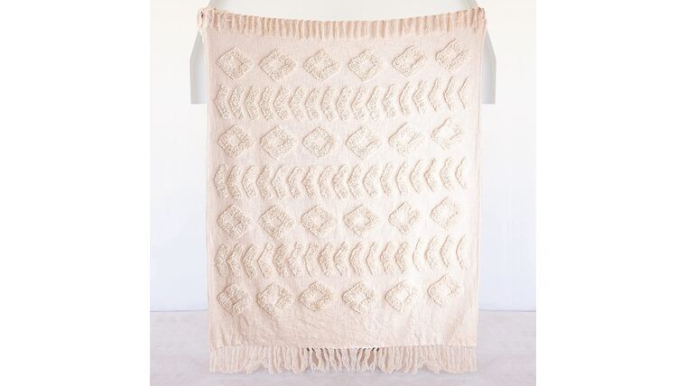 Bohemian Natural White Throw Blanket for Bed Couch & Dorm 50″ x 60″ | Style 2 | Rental Bohemian Natural White Throw Blanket for Bed Couch & Dorm 50″ x 60″ | Style 2 | Rental