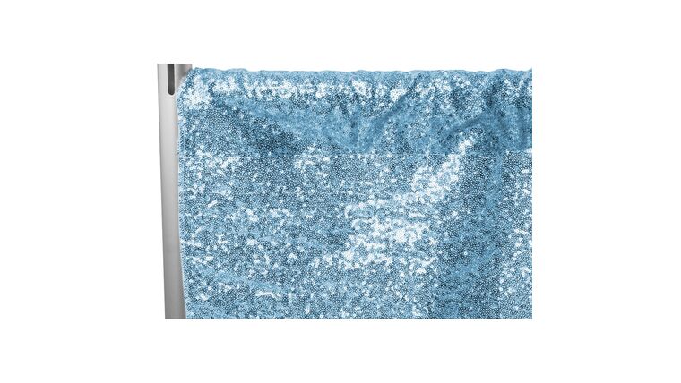 Glitz Sequin 8ft H x 52" W Drape/Backdrop panel - Baby Blue | Rental