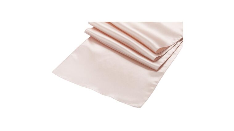 Satin Table Runner – Blush/Rose Gold | Rental
