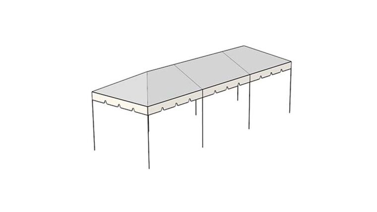 10′ x 30′ Frame Tent | White | Rental