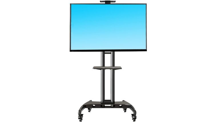 NB North Bayou Black Mobile TV Cart TV Stand with Wheels for 32 to 65 Inch LCD LED OLED Plasma Flat Panel Screens up to 100lbs | Rental