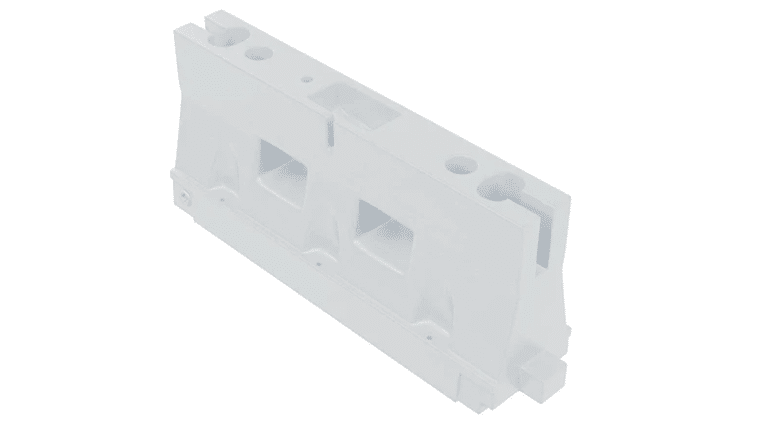 Water/Sand Ballastable Roadway Jersey Barrier - 32 in. H x 72 in. L x 18 in. W, 75 lbs - White | Rental