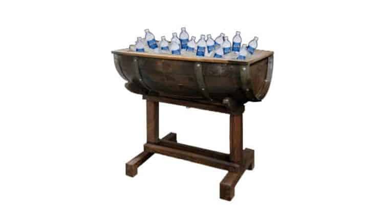 Wine Barrel Drink Cooler Stand | Rental
