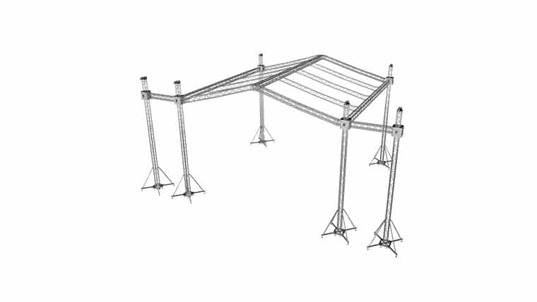 12D Stage Roofing Truss System Package with Speaker Wings | Rental