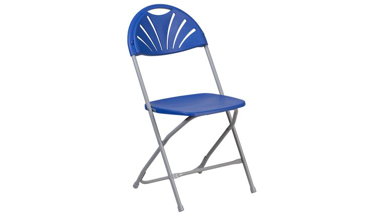Fiesta Folding Chair – Fan Back – Blue | Rental