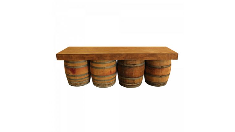 9’ Quad Wine Barrel And Plank Bar Kit | Rental