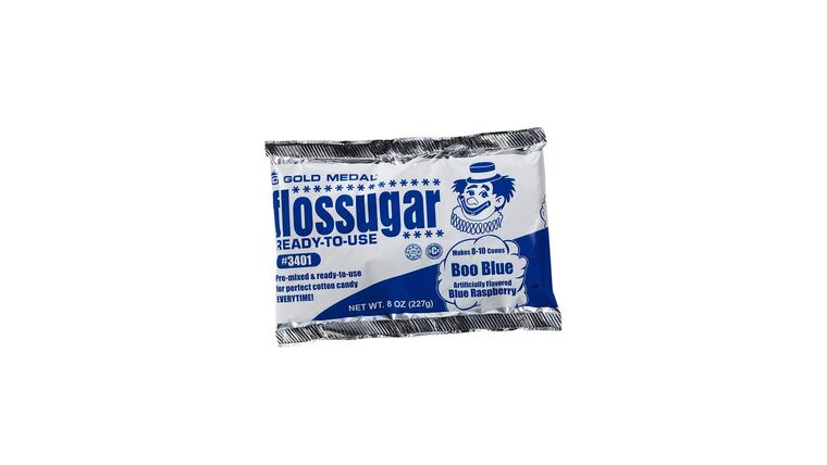 Cotton Candy – Boo Blue (Blue Raspberry) 8-oz. Flossugar Pouches | Rental