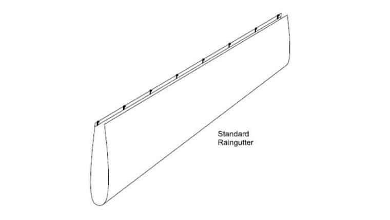 Rain Gutter – 15′ Frame Tent Standard Style – White | Rental