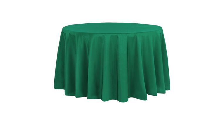Polyester 120″ Round Tablecloth – Emerald Green | Rental