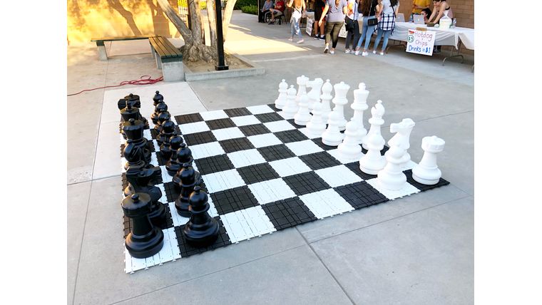 Giant Black & White Chess Set & Board Game Kit | Rental