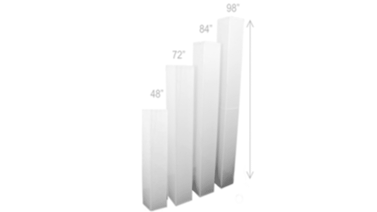 84" Illuminated Large Acrylic Square Column | Rental