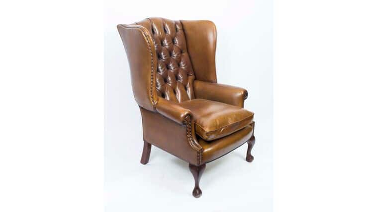 Armchair – Brown Tan Wing Back Armchair | Rental