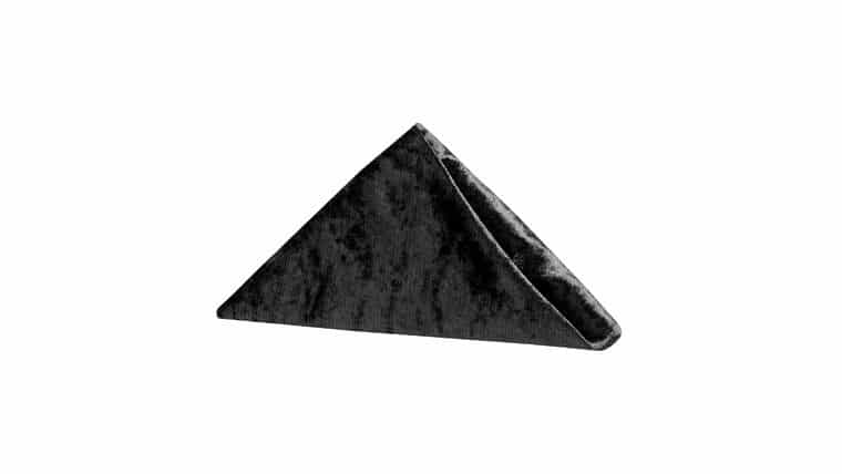 Velvet 20″x 20″ Napkin – Black | Rental