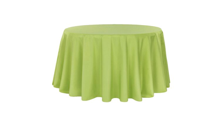 Round Polyester 132″ Tablecloth – Apple Green | Rental