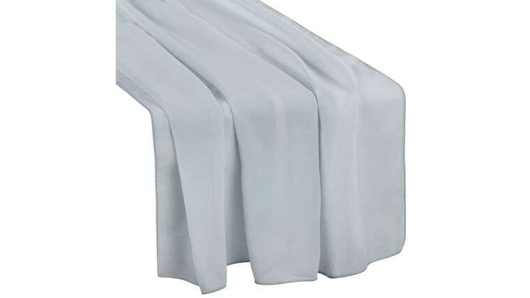 Chiffon Wedding Table Runner 27"x120" - Dusty Blue | Rental