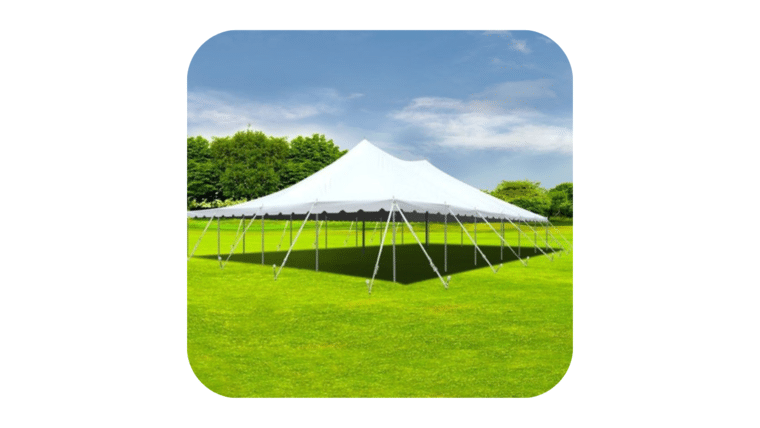 40′ x 140′ Frame Tent – White | Rental