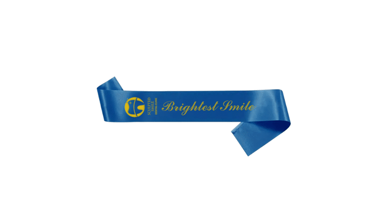 6" x 106" Blue Satin Sash | Rental