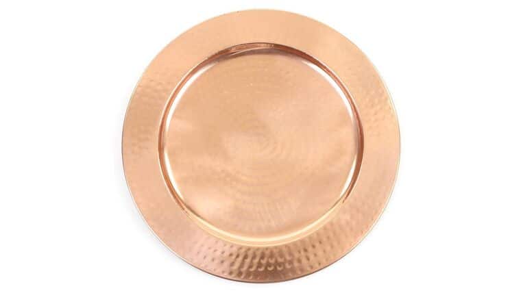 Hammered Copper Metal Charger Plate | Rental