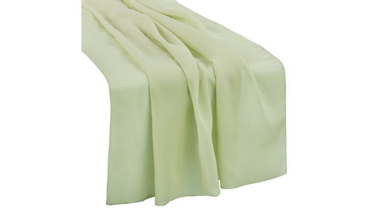 Chiffon Wedding Table Runner 27"x120" - Sage Green | Rental