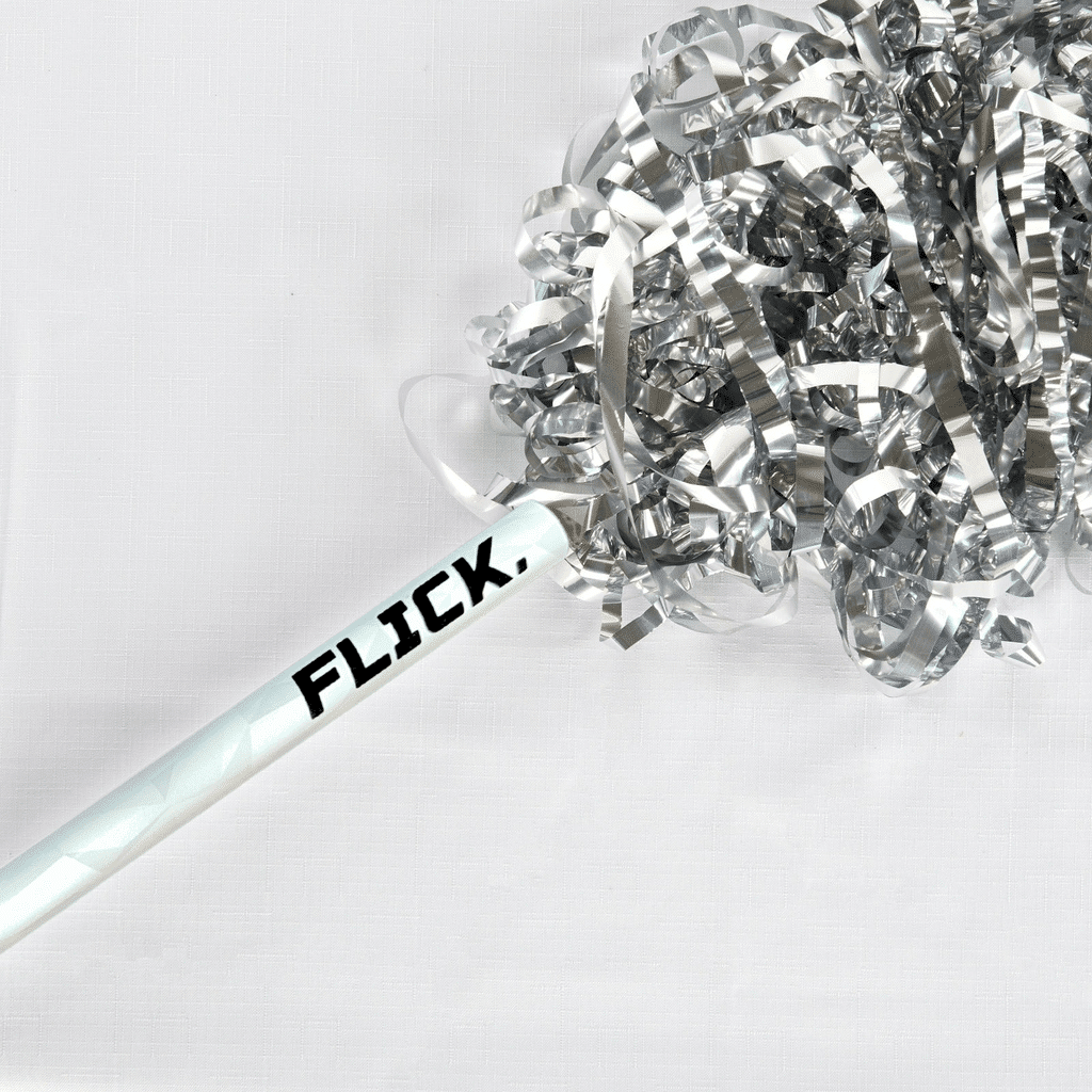 Silver Metallic Streamer Confetti Flick Stick – 14″ (Pack of 8) | Rental