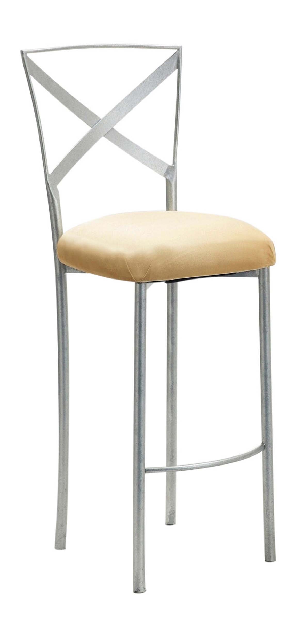 Simply X Barstool with Buttercup Suede Cushion – Chameleon Chair Collection | Rental