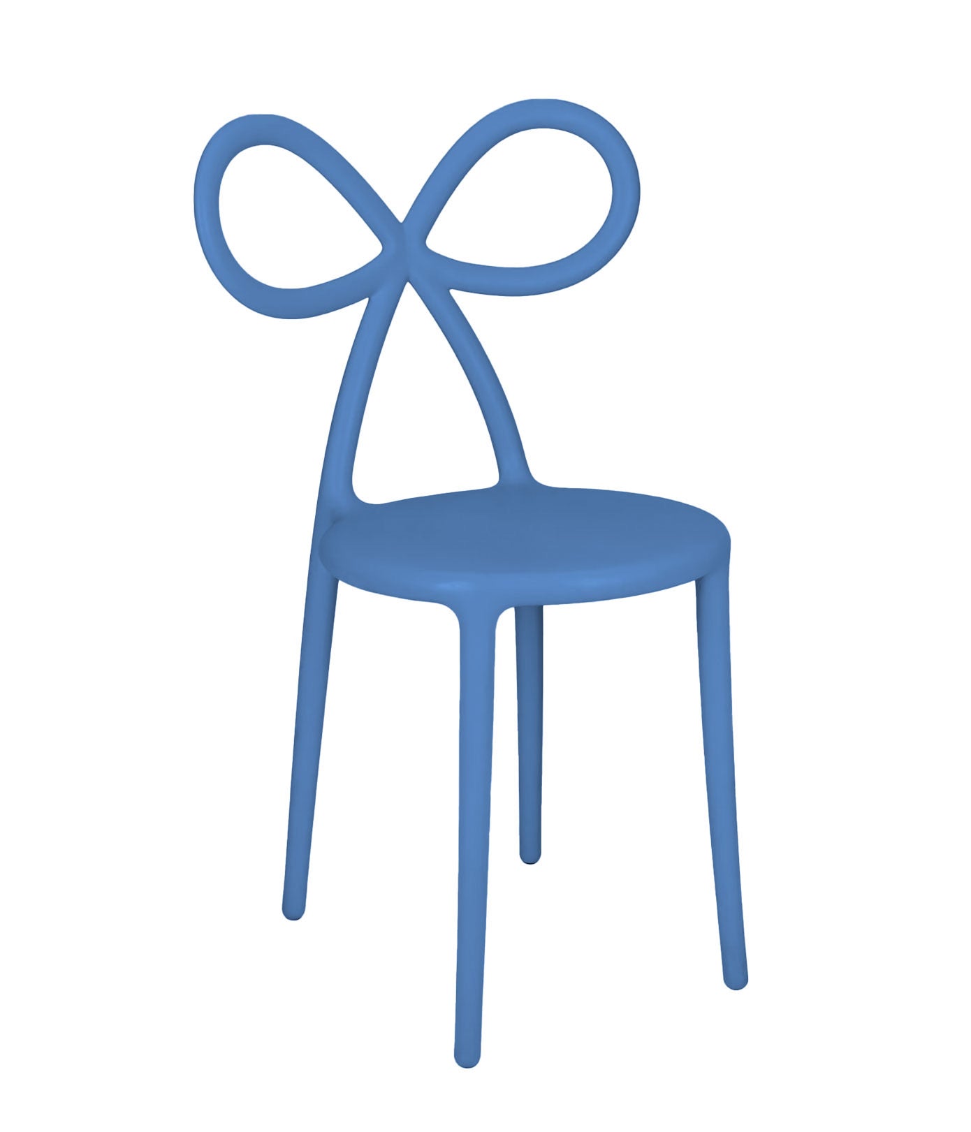 Kids Blue Resin Bow Chair | Rental