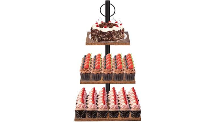 Wooden Cupcake Stand,3 Tier Dessert Stand for 50 Cupcakes | Rental