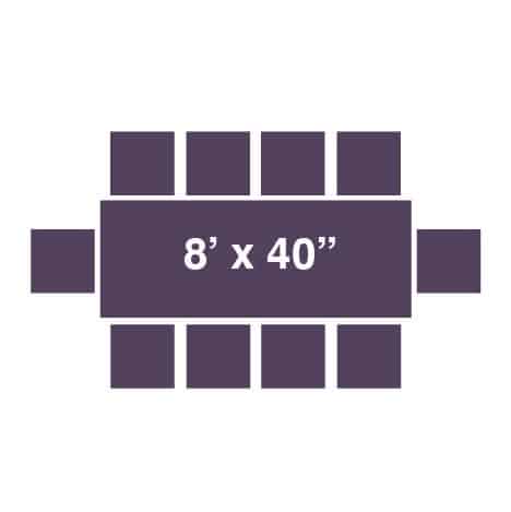 Banquet Table | Wood | Rectangle | 8′ x 40″ Queen | Used – Purchase | Rental Banquet Table | Wood | Rectangle | 8′ x 40″ Queen | Used – Purchase | Rental