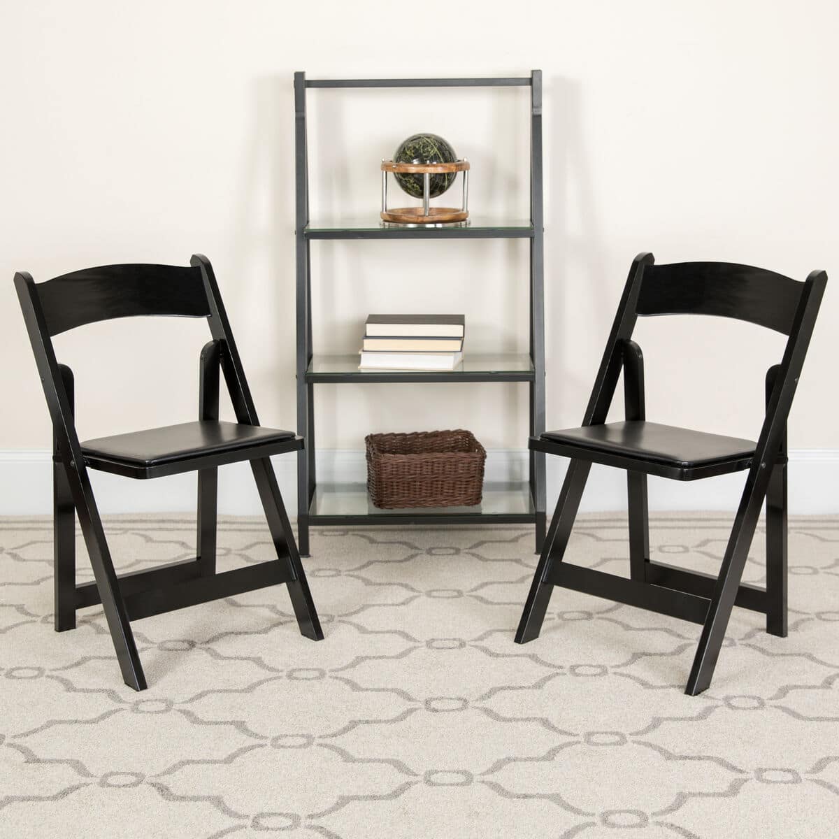 Tuscan Padded Chair – Black – Resin | Used – Purchase | Rental