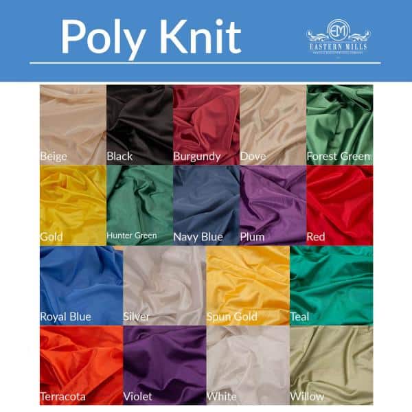 15ft Poly Knit Cloth Drape Panel w/ Sewn Rod Pocket (IFR) by Eastern Mills | Rental 15ft Poly Knit Cloth Drape Panel w/ Sewn Rod Pocket (IFR) by Eastern Mills | Rental