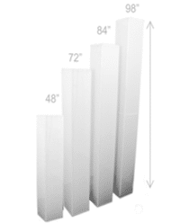 48″ Illuminated Small Acrylic Square Column | Rental 48″ Illuminated Small Acrylic Square Column | Rental