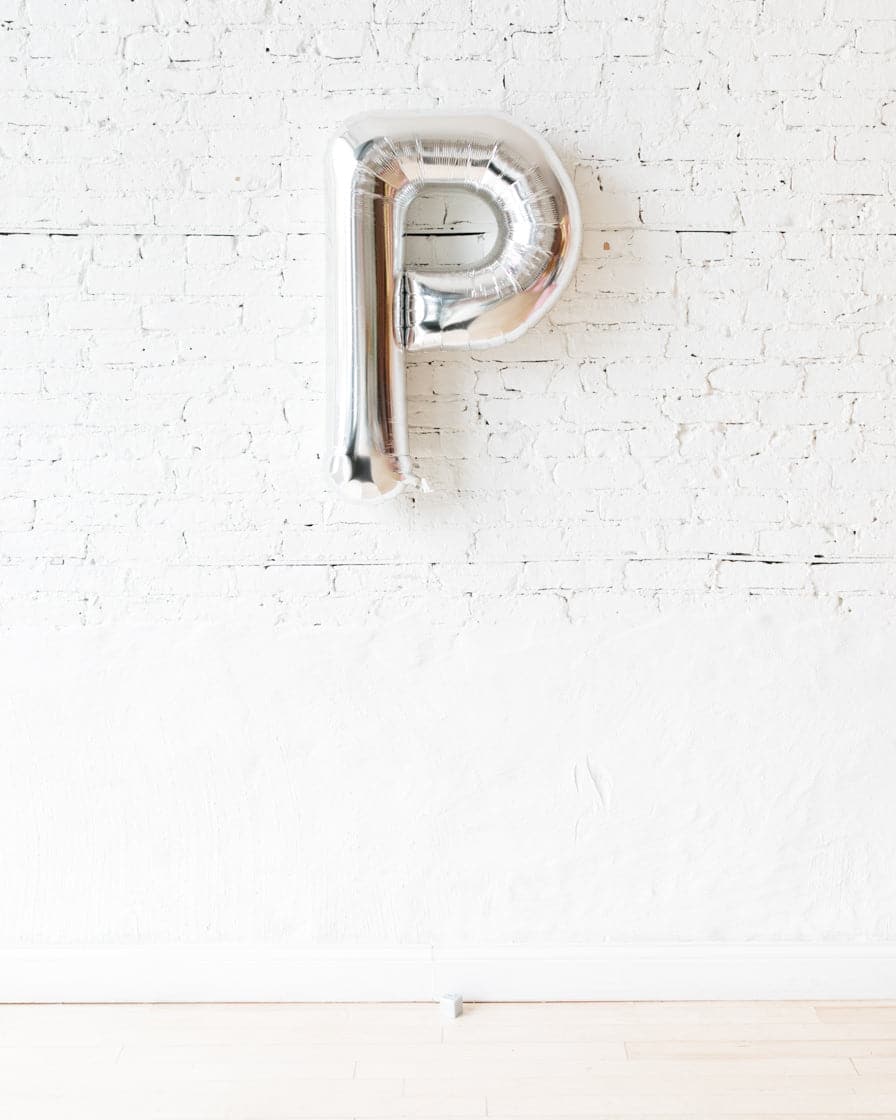 34in Silver Foil Letter | Rental