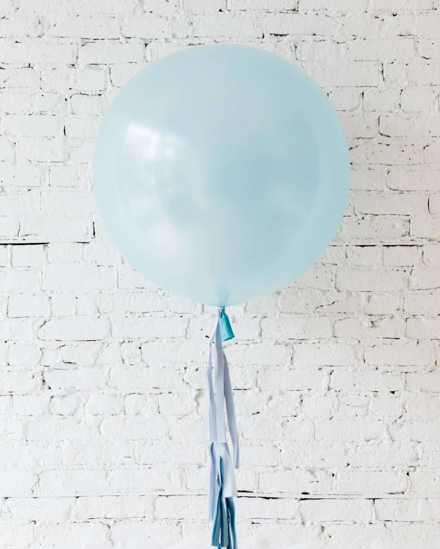 Pearl Light Blue Giant Balloon and Ombre Blue Tassel | Purchase